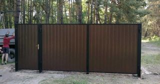 Купить распашные ворота из профнастила Междуреченск, цена от 2729 руб.